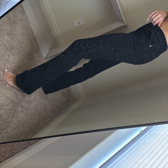 BP brand black jeans with studs preowned size 26 - Picture 12 of 12